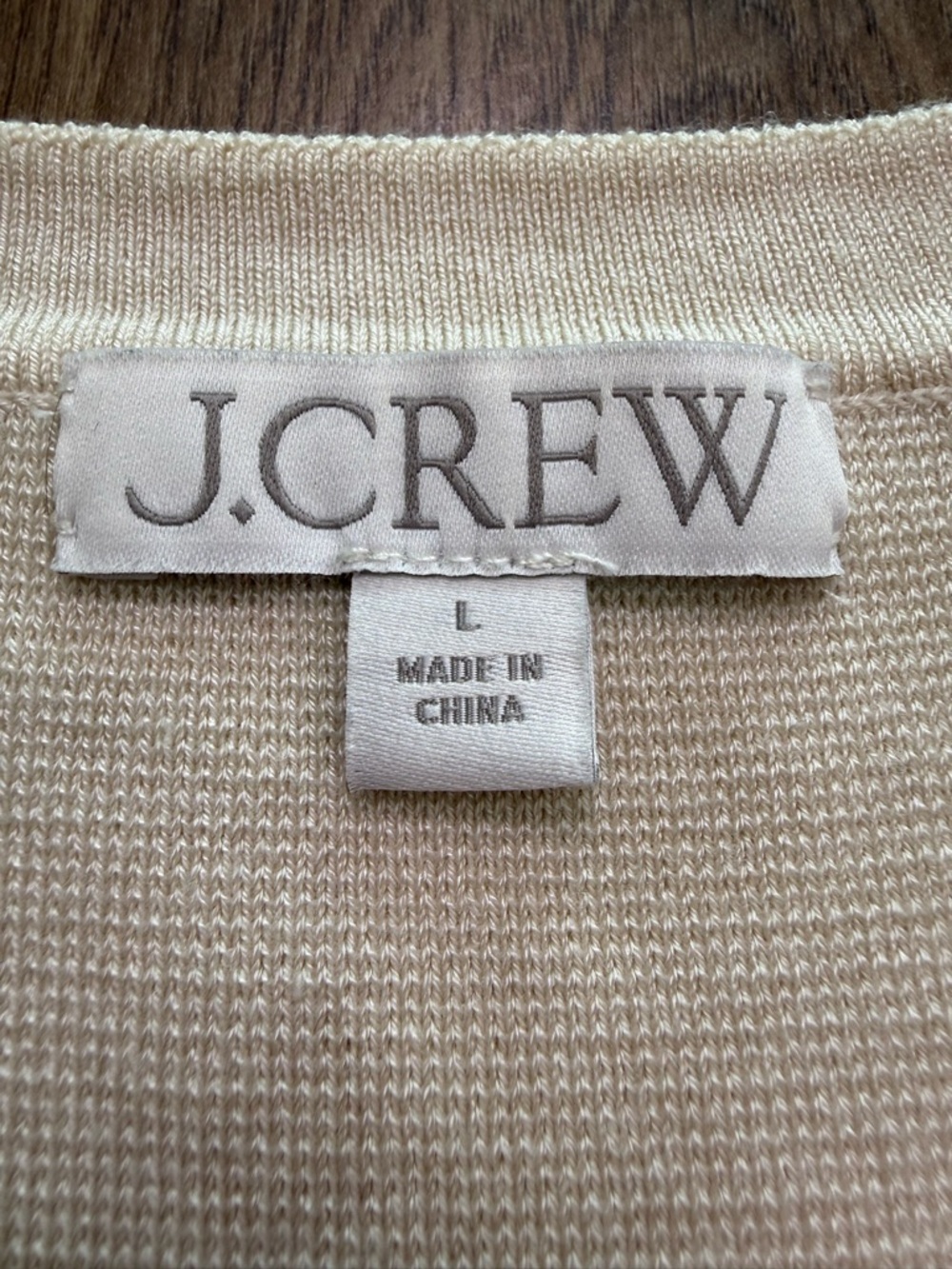 J. Crew Sweater Shell In Tencel Lyocell Blend Cream Ivory Size Large Preppy - Picture 5 of 9